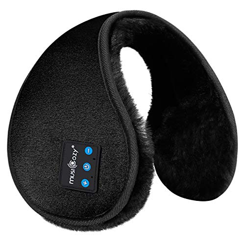 MUSICOZY Bluetooth Ear Muffs for Winter Women Men Kids Girls, Ear Warmers Wireless EarMuffs Headphones, Built-in HD Speakers and Microphone with Carry Bag for Biking Running Cool Tech Gadgets Gifts