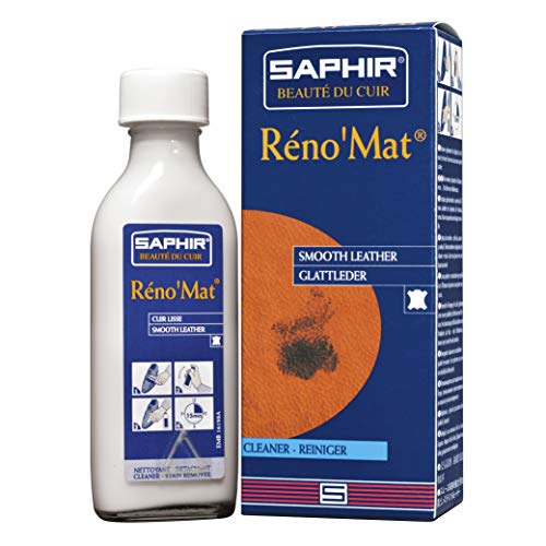 Saphir RenoMat Leather Cleaner, Conditioner and Stain Remover - Repares Leather - Removes Polishes, Waxes and Dirt - 100mL