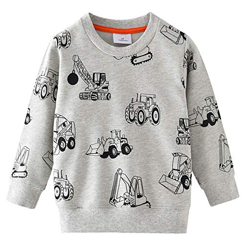 Little Hand Toddler Boys Cotton Long Sleeve Truck Sweatshirts Active Cartoon Tops 2 3 T