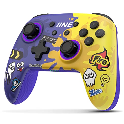 IINE Wireless Game controller for Nintendo Switch, Graffiti Gamepad Compatible with Switch/Oled, Wake Up, Vibration and TURBO Function