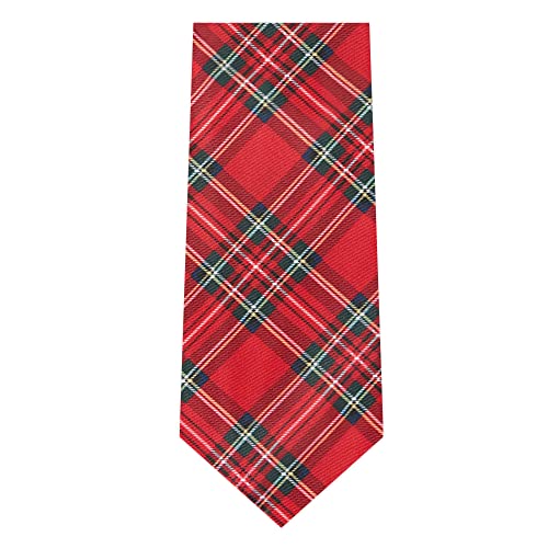 Jacob Alexander Royal Stewart Red Plaid Men's Regular Neck Tie