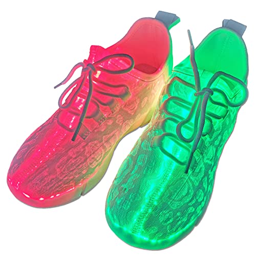 Hot Dingding Fiber Optic LED Shoes for Women Men Light Up Sneakers for Adult USB Charging Flashing Luminous Trainers Shoes White