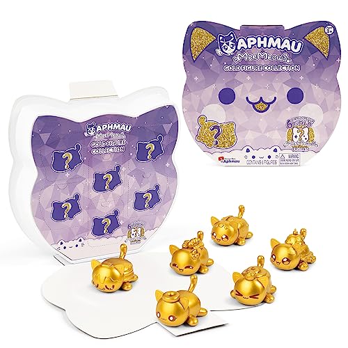 Aphmau Mystery MeeMeow Figure Multi Pack – Gold Collection, Exclusive Gold Figure Collection, Collectible Mini Figures Mystery Box, Official Merch