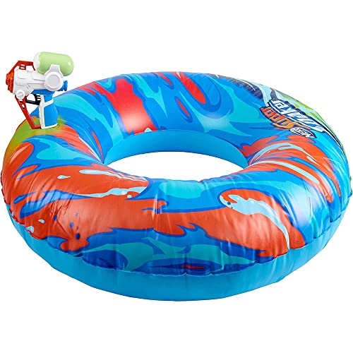 NERF Super Soaker Hydro Battle Ride-On Cruiser – Inflatable Pool Float with Pool-Fed Mega Water Blaster