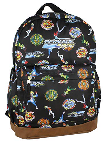INTIMO Beyblade Burst Spinner Top Allover Characters Anime Pattern School Book Bag Backpack