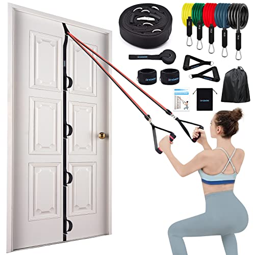 Brebebe Door Anchor Strap for Exercises, Multi Point Anchor Gym Attachment for Home Fitness, Portable Door Band Resistance Workout Equipment