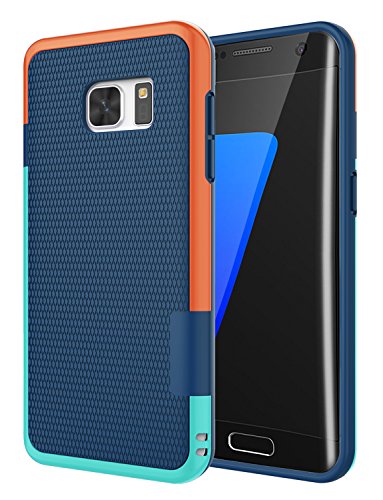 Jeylly Galaxy S7 Edge Case, One-Piece Ultra Slim 3 Color Impact Anti-Slip Rugged Soft TPU Bumper Shockproof Protective Case Cover Shell for Samsung Galaxy S7 Edge S VII Edge G935 - Blue