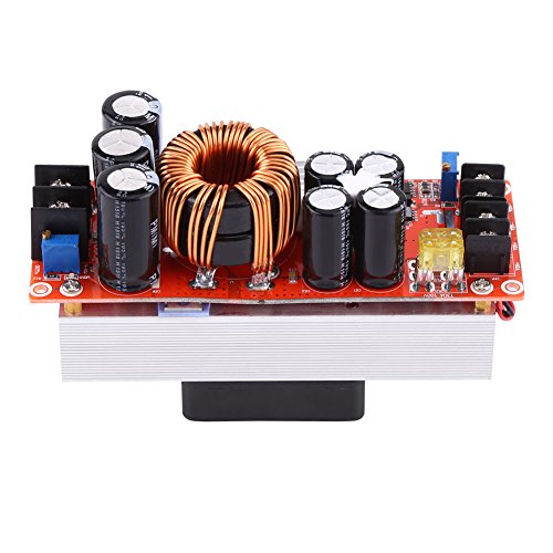 Oumefar 10-60V to 12-90V DC-DC Boost Converter with Fan 1500W 30A Step Up Power Supply Module with Fan for High Power LED Motors
