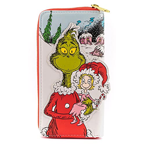 Loungefly Dr. Seuss The Grinch Loves The Holidays Zip Around Wallet, Multi, One Size