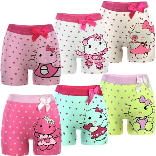 MODERN ASIR Little Girls Underwear Toddler Panties Cotton Boyshort Soft Boy Pants Kids Boxer Briefs kids underwear girls 6-Pack (white 4-5 years)