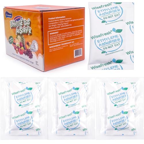 WiseFresh 30 Packs 5 Gram Ethylene Gas Absorber Packet, Vegetable & Fruit Fresh Produce Protector, Food Freshness Extender, Fresh Fruit Preserver, Vegetable Saver