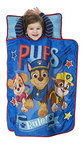 Paw Patrol We're A Team Toddler Nap-Mat Set - Includes Pillow and Plush Blanket – Great for Girls or Boys Napping During Daycare or Preschool - Fits Toddlers