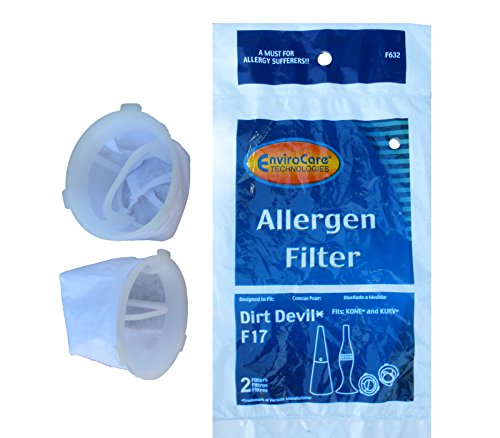 1 EnviroCare F17 Compatible with/Replacement for Dirt Devil F17 Allergen Hand Vac Vacuum Cleaner Filter 2 Pack 3DN0980000
