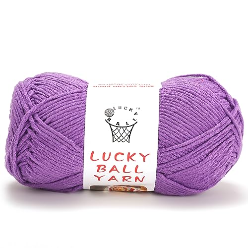 Milk Cotton Yarn,100g Yarn for Crochet,Amigurumi Yarn,Crochet Yarn for Crocheting,Cotton Yarn,Soft Yarn for Sweater,Hat,Socks,Baby Blankets(Purple)