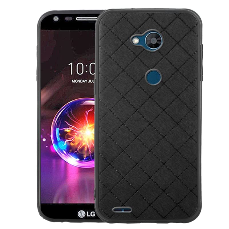 ELISORLI Compatible with LG X Charge/Fiesta 2 LTE/X Power 3/X5/LV7 Case Rugged Thin Cell Accessories Anti-Slip Fit Rubber TPU Mobile Phone Cover for LG-M322 XPower 2 SP320 M327 M322 Women Men Black