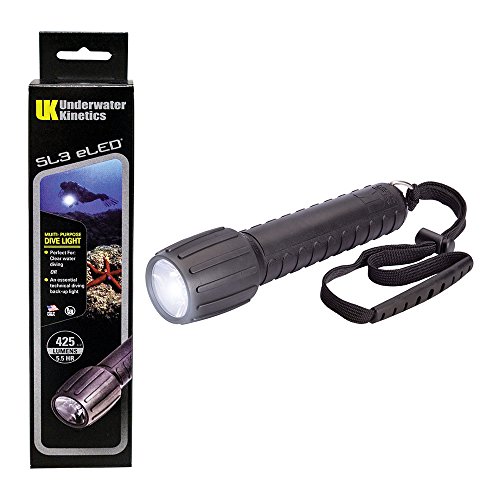 Underwater Kinetics SL3 eLED (L2) Dive Light, Black, With Batteries