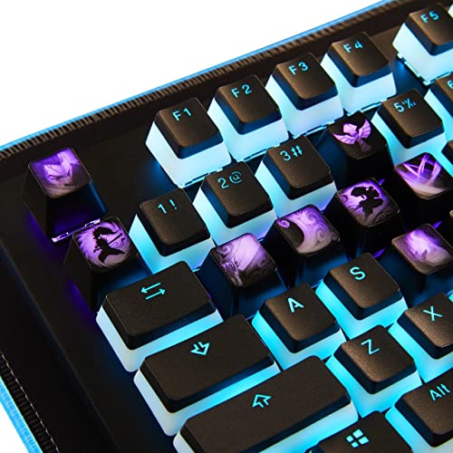 League of Legends Custom Keycaps (Champion Kai'Sa) - Laser Engraved with Each Champion's Portrait, Passive, and Skills. Fit with Any Mechanical Keyboard. League of Legends Gift for Gamers