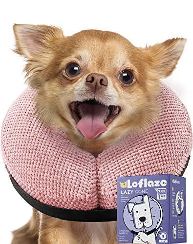 Loflaze Soft Inflatable Dog Cone Collar for Large Medium Small Dogs Cats After Surgery - Dog Neck Donut, E Collar, Elizabethan Collar Alternatives for Dogs Recovery
