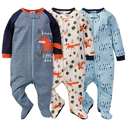 GerberBaby Boys3-Pack Sleep 'N PlayBlue Fox6-9 Months