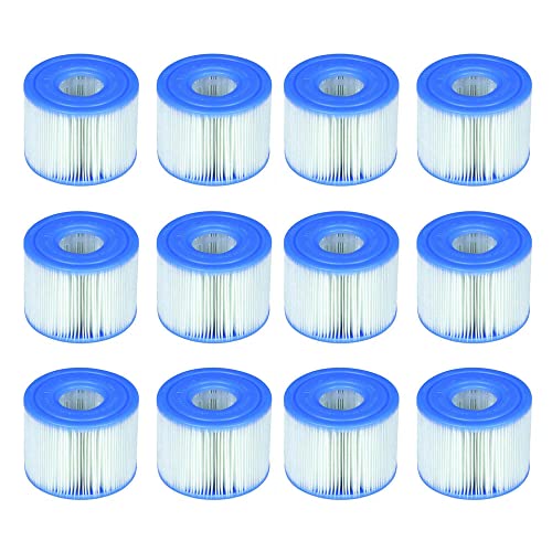 Intex 6 x 29001E B00PUZW3N2 Purespa Type S1 Easy Set Pool Cartridges (12 Filters) | 2, 1 Pack Blue