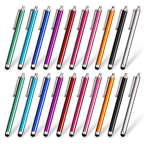 homEdge Stylus Set of 20 Pack, Universal Capacitive Touch Screen Stylus Compatible with iPad, iPhone, Samsung, Kindle Touch, Compatible with All Device with Capacitive Touch Screen – 10 Color