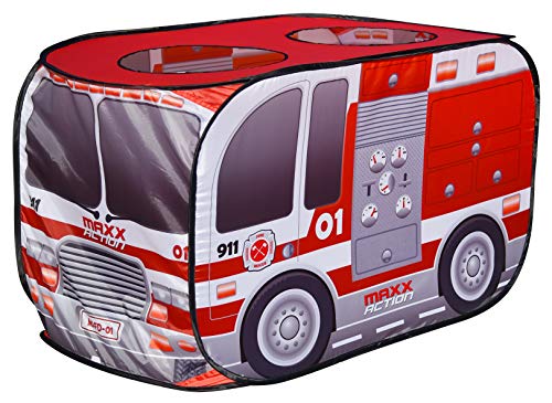 Pop Up Fire Truck – Indoor Playhouse for Kids | Red Engine Toy Gift for Boys and Girls – Sunny Days Entertainment, Multi