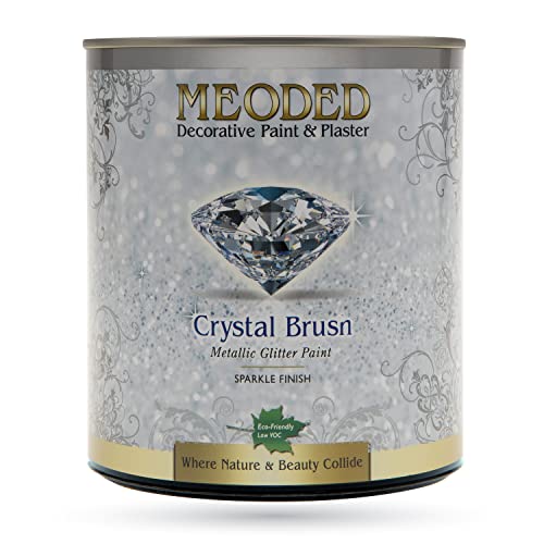 Meoded Paint & Plaster | Crystal Brush Glitter Paint | Decorative Sparkle Finish | Water Based Interior Paint