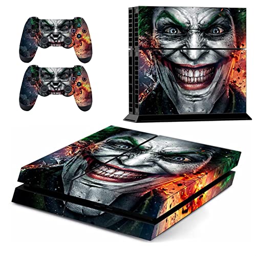 Joker Stickers for PS4 Controller - Playstation 4 Skins for Console Joker Decal Vinyl Sticker Ps4 Accessories Dual Shock Playstation 4 Controller Skin - PS4 Stickers for Console Joker Accessories