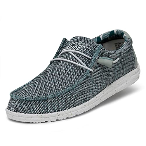 Hey Dude Men's Wally Sox Ice Grey Size 11| Men's Loafers | Men's Slip On Shoes | Comfortable & Light-Weight