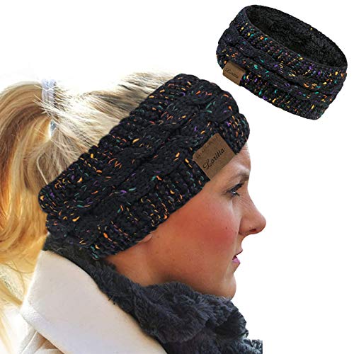 Loritta Womens Knit Confetti Cable Headband Crochet Twist Head Wrap Ear Warmer