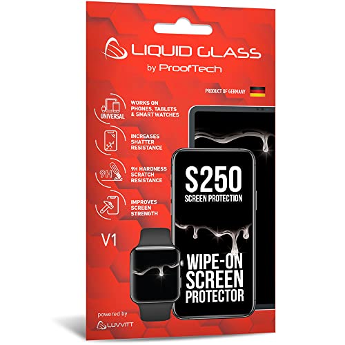 Luvvitt Liquid Glass Screen Protector with $250 Screen Protection - Scratch Resistant Wipe On Coating for All Smartphones Tablets Smartwatches - Universal