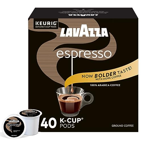 Lavazza Espresso Italiano Single Serve Coffee K-Cup Pods for Keurig Brewer, 40 Count, 100% Arabica, Medium roast with intense, aromatic flavor