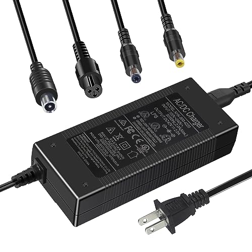 Bluetiango UL Listed 42V 2A Universal Replacement Scooter Charger for 36V Lithium Battery (42V 2A 4 Plugs for 36V Lithium)