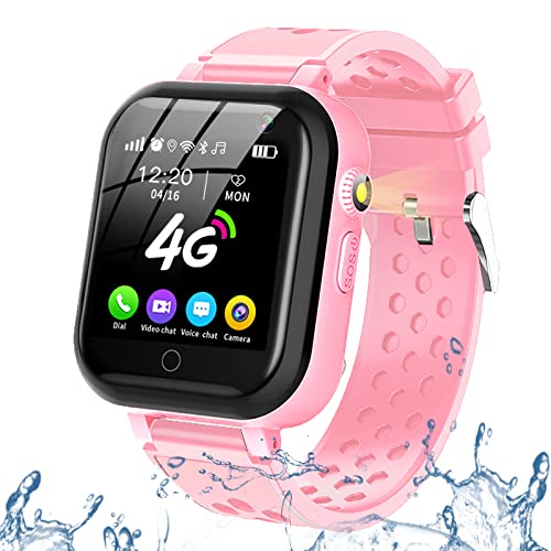 DDIOYIUR Smart Watch for Kids, 4G Kids Phone Smartwatch with GPS Tracker, WiFi, SMS, Call,Voice & Video Chat,Bluetooth,Audio Recording,Alarm,Pedometer, Wrist Watch for 4-16 Boys Girls Birthday Gifts