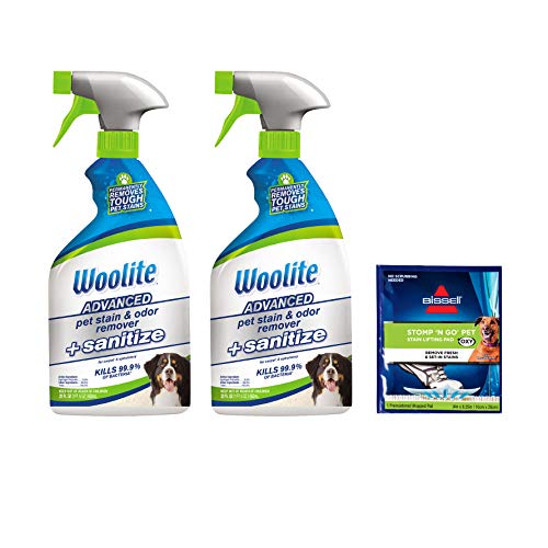 Bissell Advanced Pet Stain & Odor Remover + Sanitize, 2618, 22oz, Blue (Pack of 2)