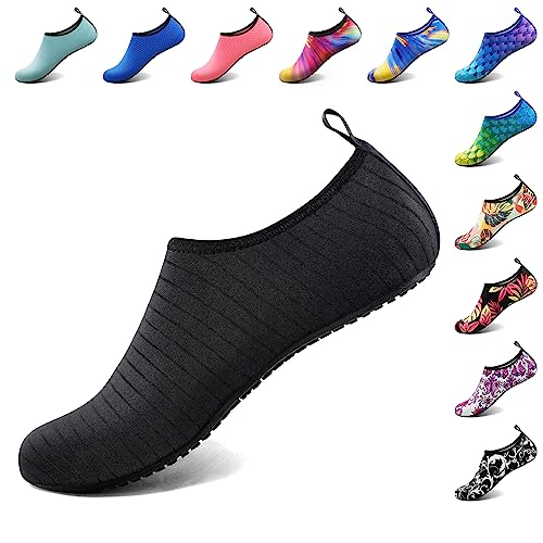 Homitem Water Shoes for Women Men Aqua Socks Swim Beach Pool River Slip-On Barefoot Quick-Dry Vacation Cruise Essentials Accessories for Yoga Kayak Sports