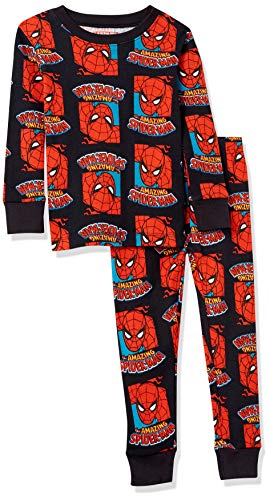 Amazon Essentials Marvel Toddler Boys' Flannel Pajama Sleep Sets, Marvel Spider-man - Kids, 4T