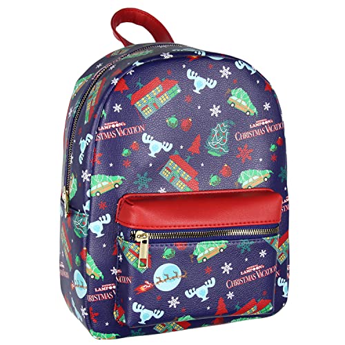 Bioworld National Lampoon's Christmas Vacation Allover Pattern Faux Leather Mini Backpack