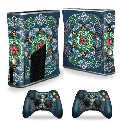 MightySkins Skin Compatible with Xbox 360 S Console - Celtic Bees | Protective, Durable, and Unique Vinyl Decal wrap Cover | Easy to Apply, Remove, and Change Styles | Made in The USA