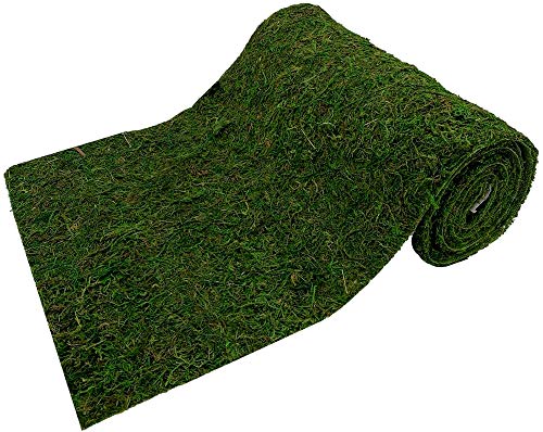 Farmoo Moss Table Runner, Preserved Moss Mat for Crafts Wedding Party Decor (12' x 71' Moss Roll)
