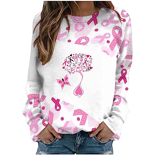 Yxzogd Queen Elizabeth Sweatshirt Being Strong Pink Flower Breast Cancer Awareness Raglan Baseball Teeno One Fights Alone Multicolor Ribbon For Womens Robes Lightweight