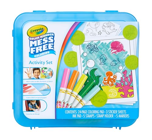 Crayola Color Wonder Mess Free Coloring Activity Set (30+ Pcs), With Markers, Stamps, and Stickers, Easter Gift for Toddlers, 3+