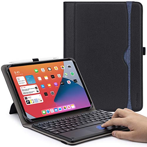 GoodCase Universal Tablet Keyboard Case, Protective Cover Stand Folio Case for 9-10.9 Inch Touchscreen Tablet, Slim Shell Lightweight Smart Cover with Magnetically Detachable Wireless Keyboard