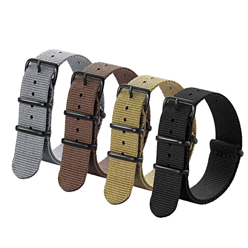 Ritche 4PC 20mm Nylon Strap Nylon Watch Band Compatible with Timex Weekender Watch for Men Women (4 Packs), Valentine's day gifts for him or her