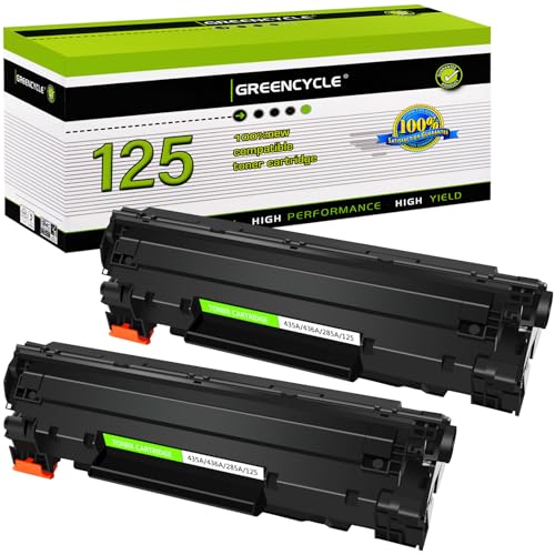 greencycle Compatible Toner Cartridge Replacement for Canon 125 CRG-125 C125 3484B001AA to use with ImageClass LBP6030w LBP6000 ImageClass MF3010 Laser Printer (Black, 2 Pack)