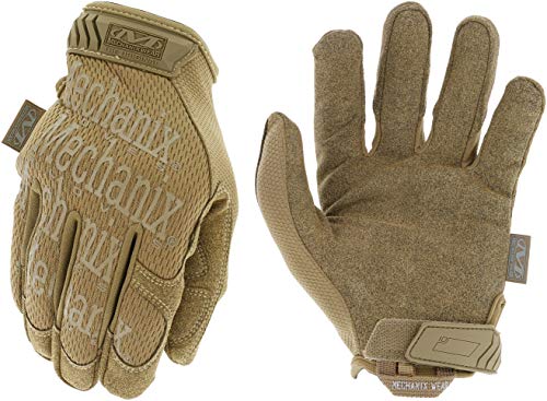 Mechanix Wear: The Original Tactical Work Gloves with Secure Fit, Flexible Grip for Multi-Purpose Use, Durable Touchscreen Safety Gloves for Men (Brown, Large)