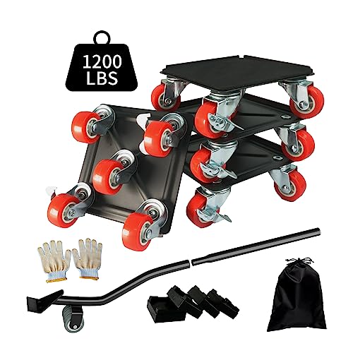 Heavy Duty Furniture Movers with Wheels,Furniture Dolly 5 Wheels,Furniture Movers Sliders 360 Ratating,1200lbs/550kg Load Capacity,Furniture Lift Mover Tool Set for Sofa,Fridge,Washing Machine SYMORIN