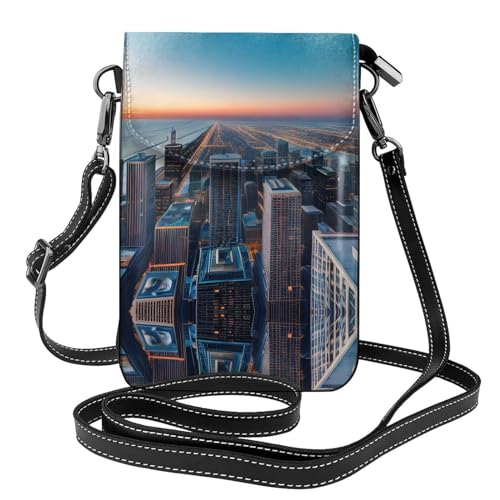 Chicago Illinois Usa 1 Small Cell Phone Purse - Ideal Travel Accessory for Women and Teens - Adjustable Strap