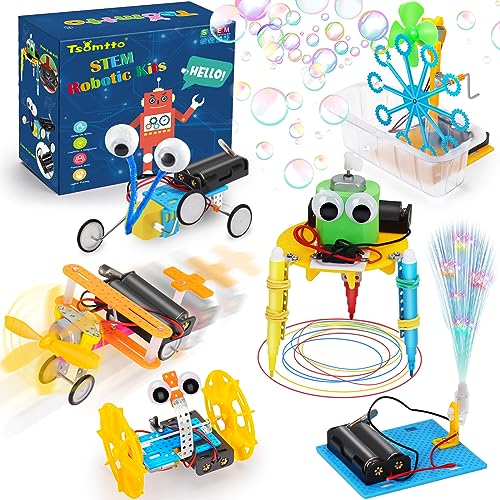 STEM Science Robotics Kit 6 Set Electronic Science Experiments Projects Activities for Kids DIY Engineering Building Kit Age 8-12 Motor Robot Toy for 6 7 8 9 10 12+ Year Old Boys Girls Easter Gift