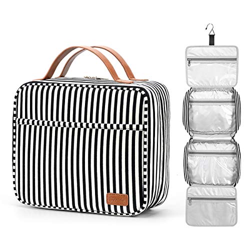 Bosidu Hanging Travel Toiletry Bag,Large Capacity Travel Toiletry Organizer for Traveling Women with 4 Compartments & 1 Sturdy Hook,Perfect for Travel| Daily Use| Valentines' Day